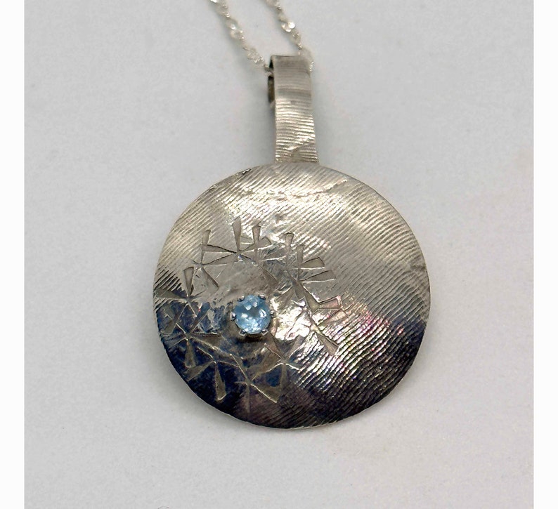 OOAK Japanese Dreams Topaz Sterling Silver Necklace 24 Handmade image 1