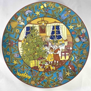 Vintage Villeroy & Boch Christmas in Europe Plate Alpine Countries RARE