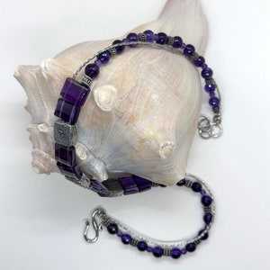 Amethyst with a Twist Sterling Necklace