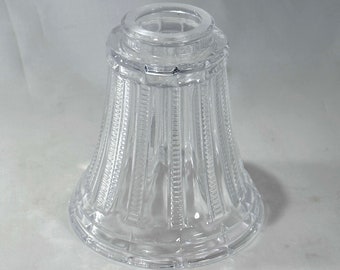 Vintage Crystal Leaded Glass Light Ceiling Fixture Replacement Sconce Shade