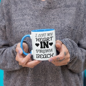 Virginia Beach mug, Virginia Beach souvenir gift, travel memory mug, beach lover mug, vacation keepsake
