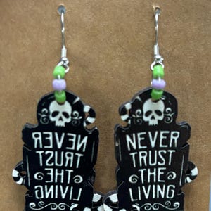 Beetlejuice earrings