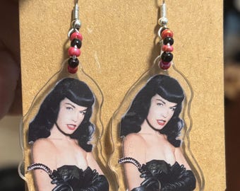 Bettie Page Dangle Earrings