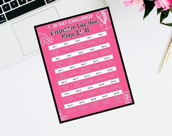 30 Day Declutter Challenge Printable | Minimalist Home Organization Plan | Digital Download | Room-by-Room Checklist | Clean AF PDF
