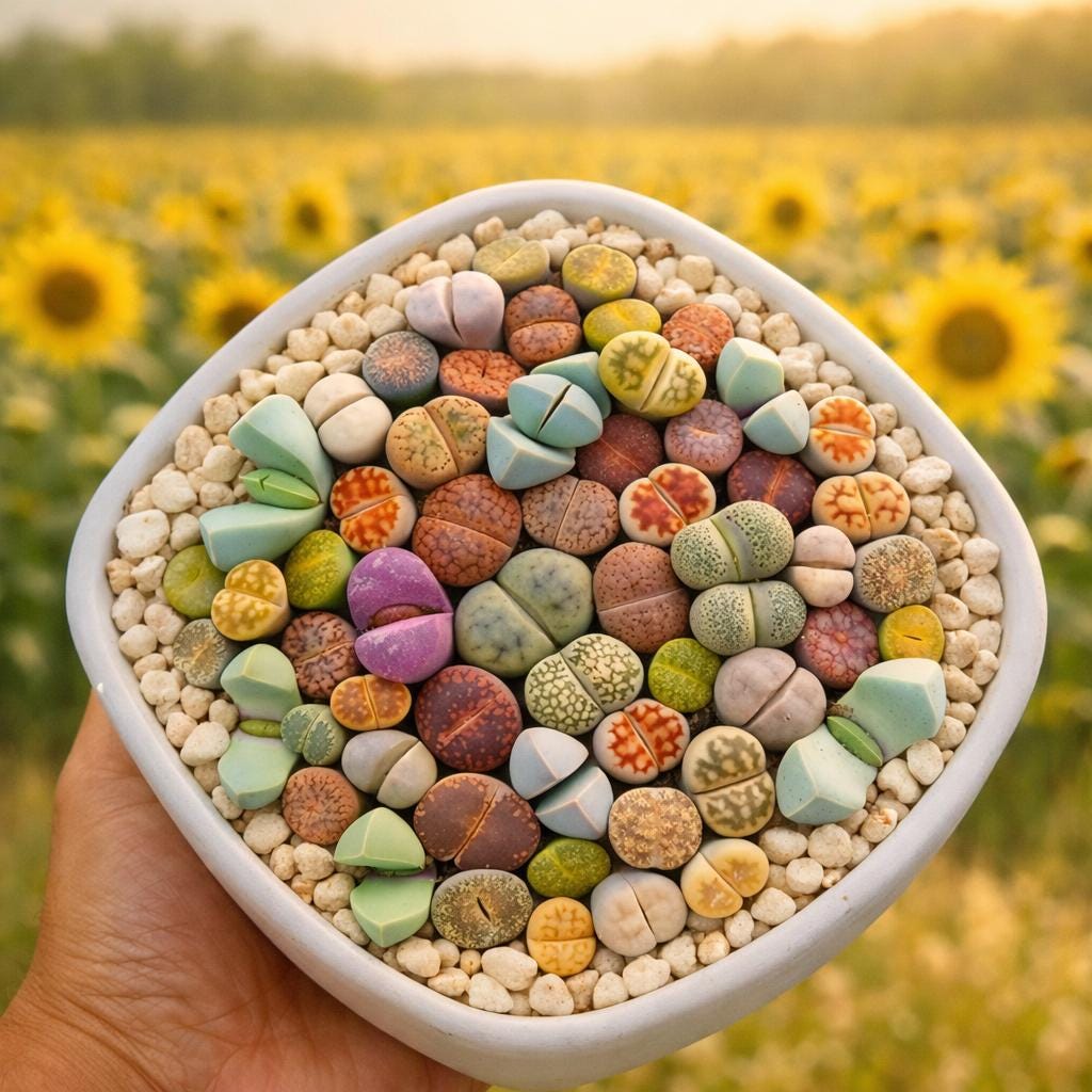 Assorted Lithops — Living Rock Succulent, 2” Pot- Random of the Month ...