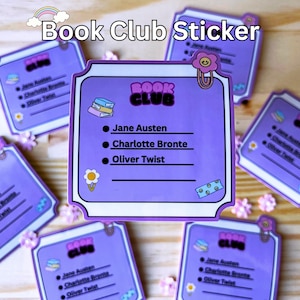 Book Club Sticker | Kindle Sticker | Bookish Girlie Sticker | Kindle Girlie Sticker | Book lover gift | Waterproof Sticker