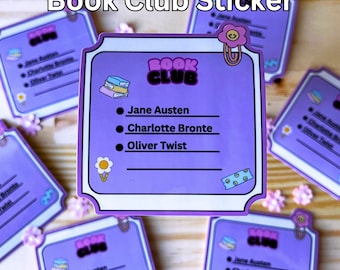 Book Club Sticker | Kindle Sticker | Bookish Girlie Sticker | Kindle Girlie Sticker | Book lover gift | Waterproof Sticker