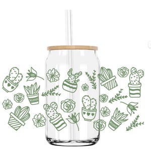 Succulents, UV DTF Wrap, plant lady, plants, uv