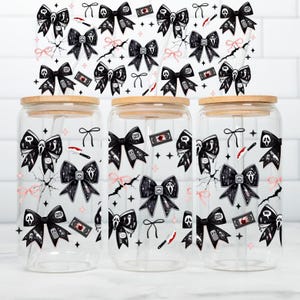 Ghost Inspired, Horror, Coquette Bow, Ghost face, UV Wrap, Killer, Halloween