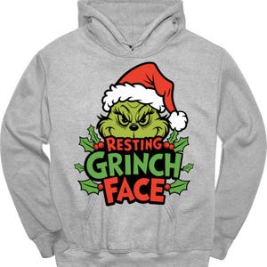 Resting Grinch Face, Grinchmas, Grinch, Christmas, DTF Transfer