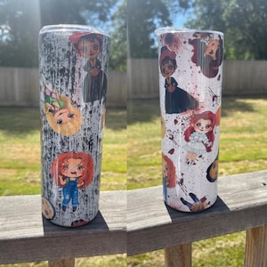 Horror Princess, Halloween Tumbler, Horror, Scary, Princess