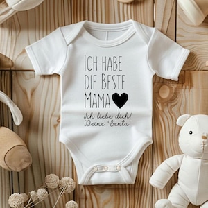 Babybody 'Ich Habe Die Beste Mama Der Welt' – Kurzarm Aus Bio-Baumwolle, Größe 0-3 Monate