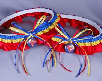 Superman Wedding Garter Set