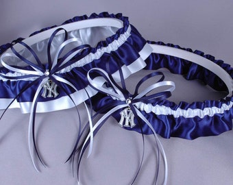 New York Yankees Wedding Garter Set