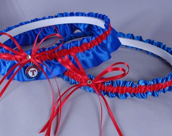 Texas Rangers Wedding Garter Set