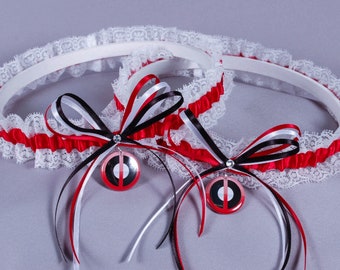 Deadpool Lace Wedding Garter Set