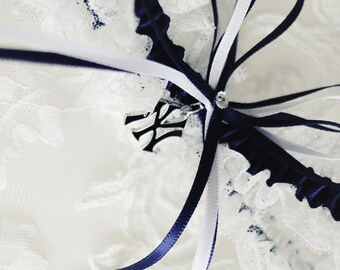 New York Yankees Lace Wedding Garter