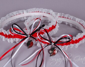 Portland Trail Blazers Lace Wedding Garter Set