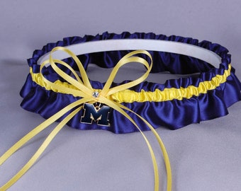 University of Michigan Wolverines Wedding Garter