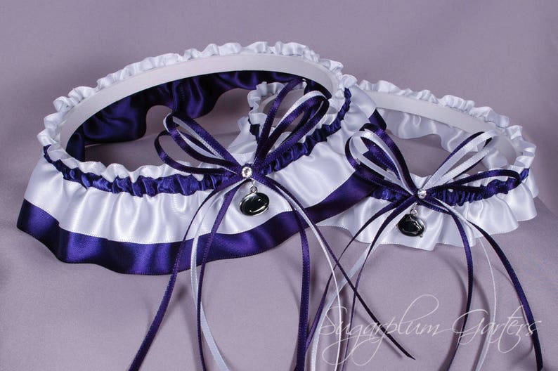 Penn State University Nittany Lions Wedding Garter Set