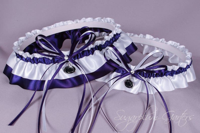 Penn State University Nittany Lions Wedding Garter Set