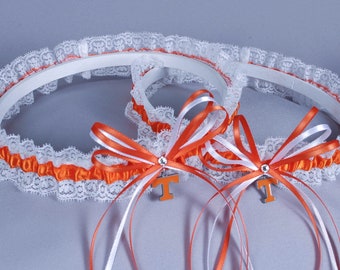 University of Tennessee Volunteers Lace Wedding Garter Set