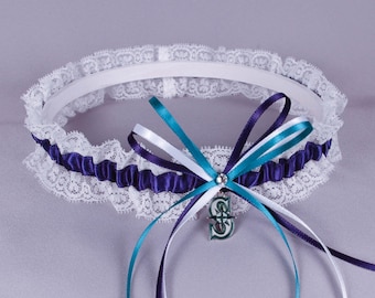 Seattle Mariners Lace Wedding Garter