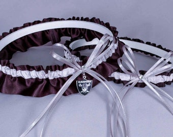 Las Vegas Raiders Wedding Garter Set