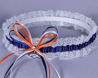 Denver Broncos Lace Wedding Garter