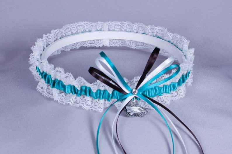 Philadelphia Eagles Lace Wedding Garter image 1