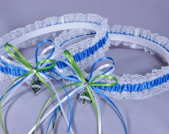 Seattle Sounders Lace Wedding Garter Set