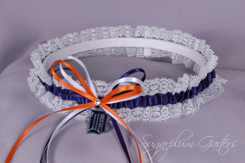 Detroit Tigers Lace Wedding Garter