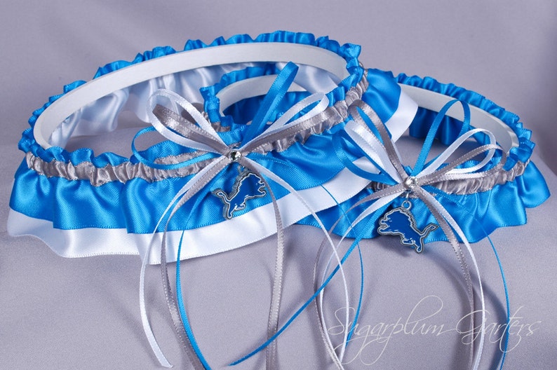 Detroit Lions Wedding Garter Set