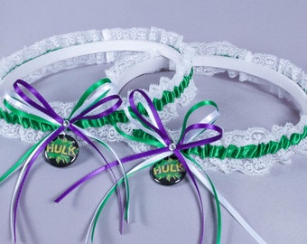 Hulk Lace Wedding Garter Set