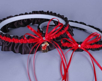 Miami Heat Wedding Garter Set