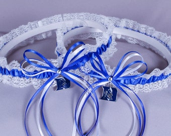 Duke University Blue Devils Lace Wedding Garter Set