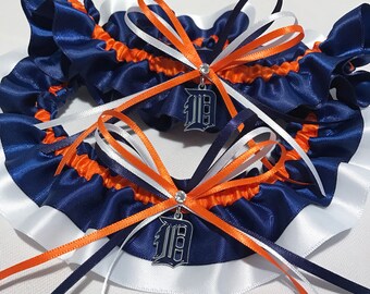 Detroit Tigers Wedding Garter Set