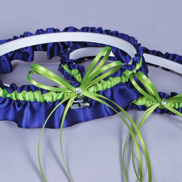 Seattle Seahawks Wedding Garter Set