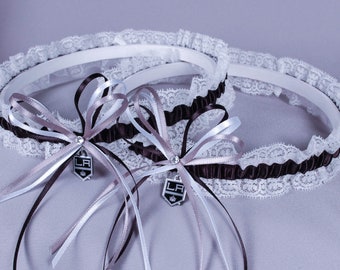 Los Angeles Kings Lace Wedding Garter Set