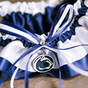 Penn State University Nittany Lions Wedding Garter image 1