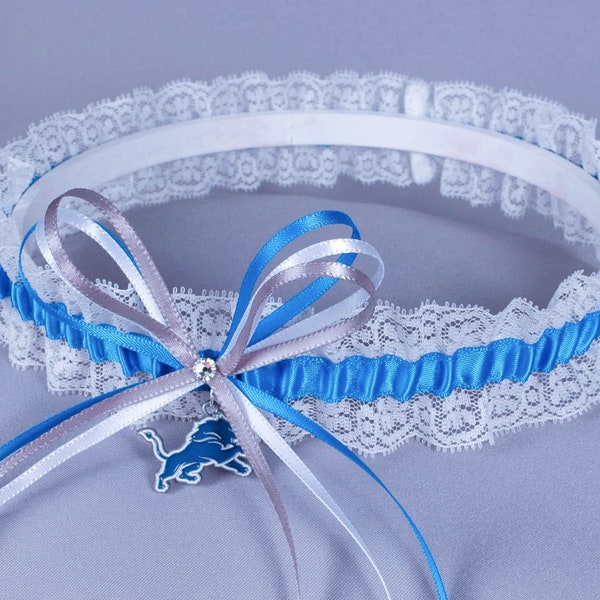 Detroit Lions Lace Wedding Garter