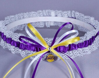 Los Angeles Lakers Lace Wedding Garter