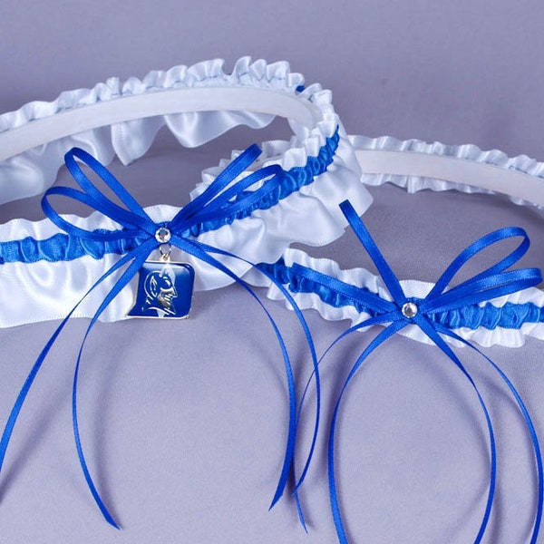 Duke University Blue Devils Wedding Garter Set