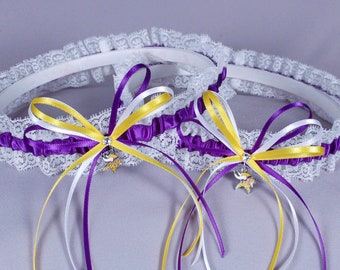 Minnesota Vikings Lace Wedding Garter Set
