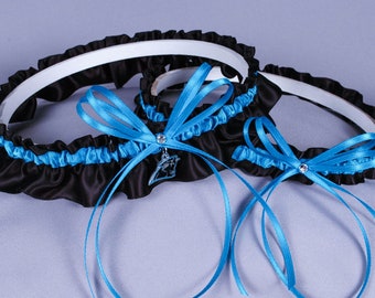 Carolina Panthers Wedding Garter Set