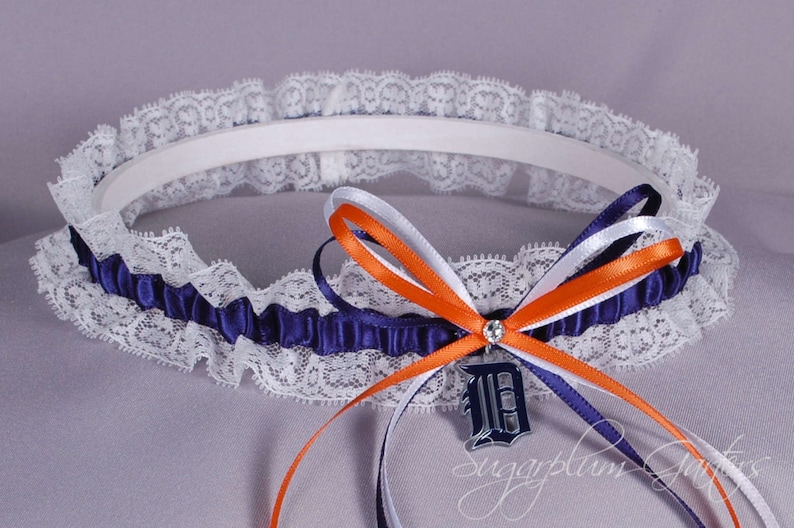 Detroit Tigers Lace Wedding Garter