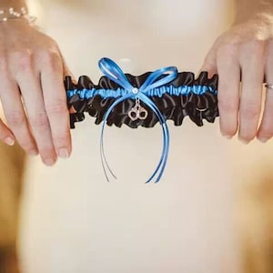 Thin Blue Line Police Officer Wedding Garter