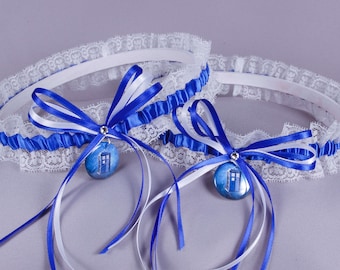 Doctor Who Tardis Lace Wedding Garter Set