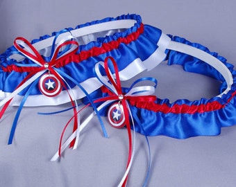 Captain America Wedding Garter Set