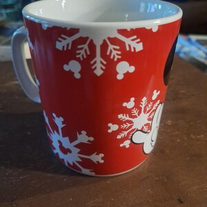 Disney Minnie Mouse Mug Holiday Coffee Mug Galerie Ceramic XL Christmas EUC image 3